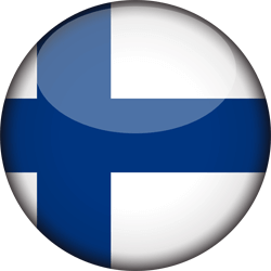 Flag of Finland - 3D Round