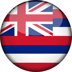 Flag of Hawaii - 3D Round