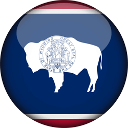 Flag of Wyoming - 3D Round