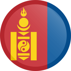 Drapeau de la Mongolie - Bouton Rond