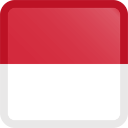 Flag of Indonesia - Button Square
