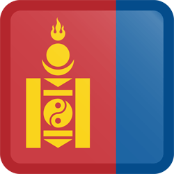 Drapeau de la Mongolie - Bouton Carré