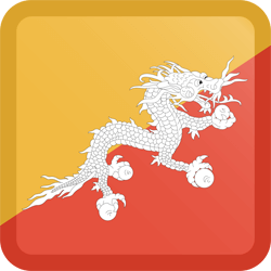 Flag of Bhutan - Button Square