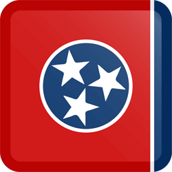 Flag of Tennessee - Button Square