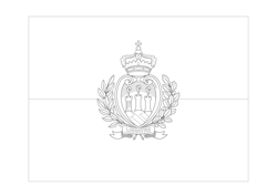 Flag of San Marino - A4