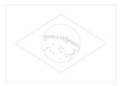 Flagge von Brasilien - A4