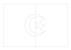 Flagge von Algerien - A4
