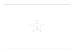 Flagge von Marokko - A4