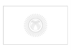 Vlag van Kirgizië - A4