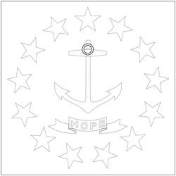 Vlag van Rhode Island - A4