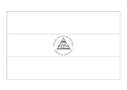 Flagge von Nicaragua - A4