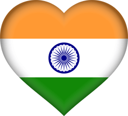 Flag of India - Heart 3D