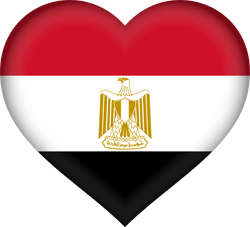 Flag of Egypt - Heart 3D