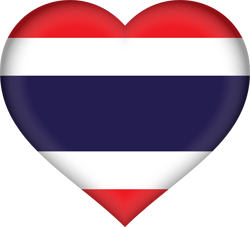 Flag of Thailand - Heart 3D