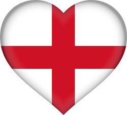 Flag of England - Heart 3D