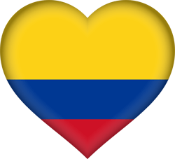 Flag of Colombia - Heart 3D
