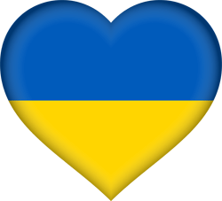 Flag of Ukraine - Heart 3D