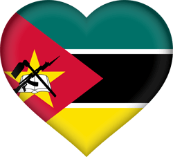 Flag of Mozambique - Heart 3D