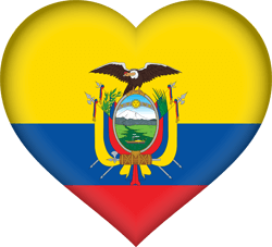 Flag of Ecuador - Heart 3D