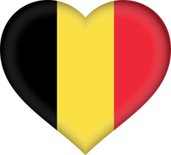 Flag of Belgium - Heart 3D