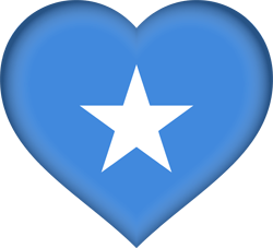 Flag of Somalia - Heart 3D