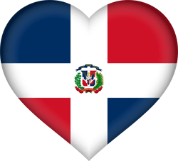 Flag of Dominican Republic, the - Heart 3D