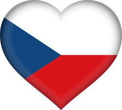 Flag of the Czech Republic - Heart 3D