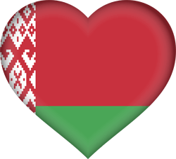 Flag of Belarus - Heart 3D