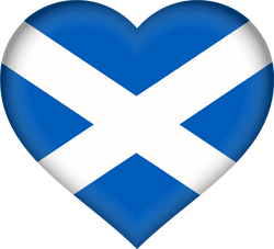 Flag of Scotland - Heart 3D