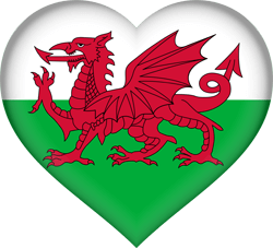 Flag of Wales - Heart 3D