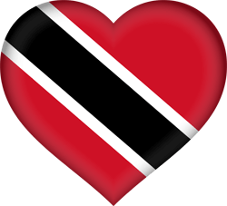 Flag of Trinidad and Tobago - Heart 3D