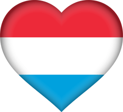 Flag of Luxembourg - Heart 3D