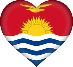 Flag of Kiribati - Heart 3D