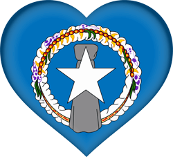 Flag of Northern Mariana Islands - Heart 3D