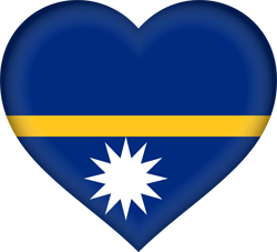 Flag of Nauru - Heart 3D