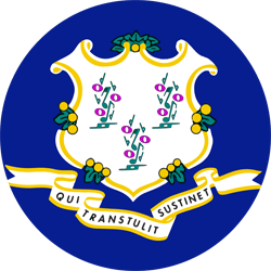 Flag of Connecticut - Round