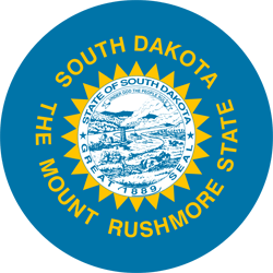 Flag of South Dakota - Round