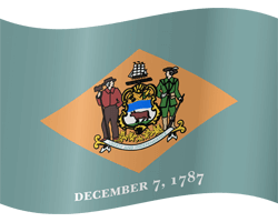Flag of Delaware - Waving