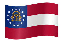 Flag of Georgia - Waving