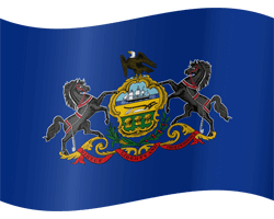 Flag of Pennsylvania - Waving